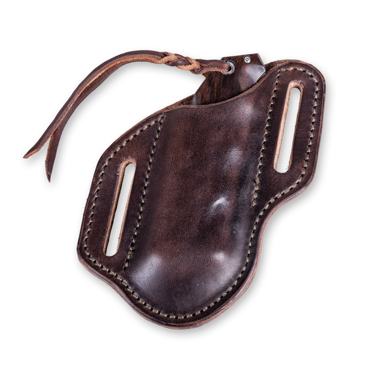 TaschenmesserEbony-HorseGear-Pancakescheide-MesserinPancakescheide